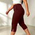 thumbnail image 6 of Zulora Women's High Waist Cropped Jogger Yoga Pants with Side Split Hem Sweat Wicking Fabric Slim Fit Active Trousers for Gym Walking Travel and Daily Casual Everyday Wear All Season, 6 of 9