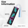 thumbnail image 3 of Kdxio Rex Dinosaur With Sunglasses Print Metal Tassel Bookmarks,Perfect Gift for Art Lovers and Bookworms Metal Bookmarks for Women, 3 of 8