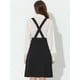 thumbnail image 4 of Vestido tipo peto para mujer con tirantes ajustables y falda con tirantes midi Negro L, 4 of 5