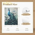 thumbnail image 5 of ADALE Elegance Peacock Canvas Wall Art Animal Painting Print Vintage Blue Peacock and White Floral Picture Artwork Decor Frame (Peacock - 1, 24.00" x 36.00") Unframed 11x14 Inch, 5 of 7