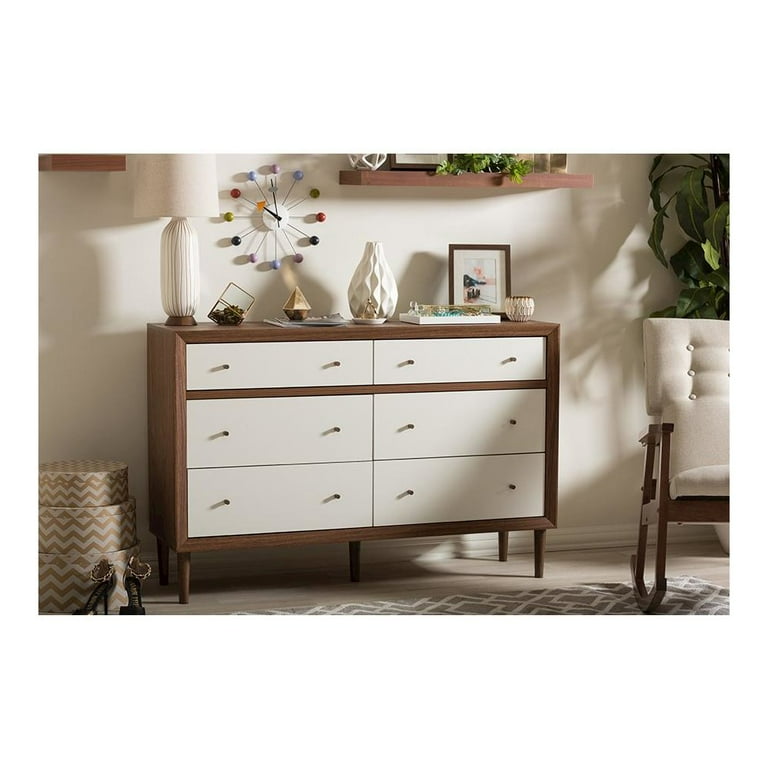 Baxton Studio Harlow Mid-century Modern Scandinavian Style Bedroom