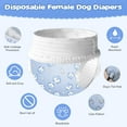 thumbnail image 3 of Tingzi Dog Diapers Female, 10 Count Disposable Stretchy Diapers for Female Dog, Pulled Up Diaper for Dogs, Super Absorbent Leak-Proof Puppy Diapers for Doggy in Heat Period, 3 of 7