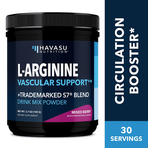 LArginine Nitric Oxide Powder PreWorkout Mixed Berry Supplement
