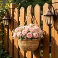 thumbnail image 6 of Cadancy Hanging Planter Basket Natural Seagrass Rope Woven Flower Pot Holder with Ropes for Indoor Outdoor Plants Macrame Style Home Garden Patio Porch Ceiling Decor, 6 of 7