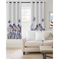 thumbnail image 2 of Purple Spring Floral Blackout Curtains 96 Inches Long for Bedroom, Watercolor Summer Birds Butterfly Thermal Insulated Room Darkening Black Out Window Curtain Panels Grommet Drapes for Living Room, 2 of 8