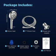 JOMOO Handheld Shower Head with Filter, High Pressure 10-Mode Water-Saving Showerhead Set with 71 Hose & Adjustable Bracket, DOE Certified for Adults, Kids, Pets