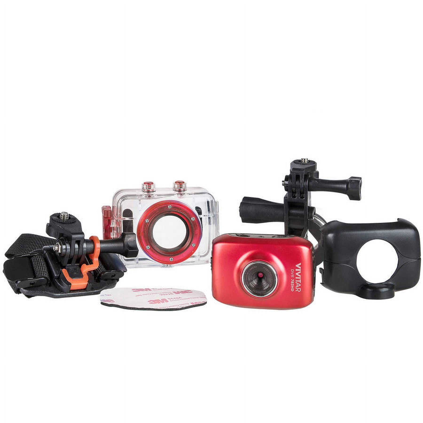 Vivitar 5.1MP HD ACTION CAMCORDER 720P, Red