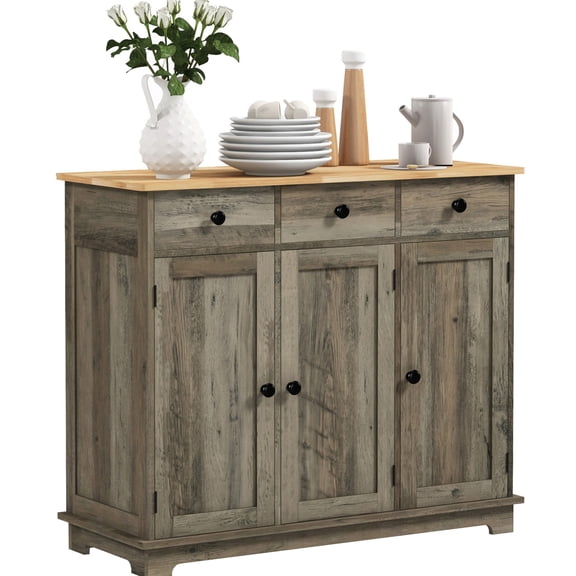 Kitchen Storage Cabinet with 2 - tier Storage / Store Pots and Pans