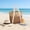 Brown, variant on Large Capacity Beach Bag, Colour Blocked Shoulder Bag with Mesh Design, Versatile Tote Bag for Travel, Organiser for Beach and Outdoor Activities(Brown)