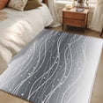 thumbnail image 4 of White Gray Ombre Area Rugs 3'x5', Washable Small Throw Rugs for Living Room Bedroom, Modern Abstract Striped Polka Dots Indoor Outdoor Rug Non-Slip Low Pile Carpet Runner Reversible Floor Mats, 4 of 8