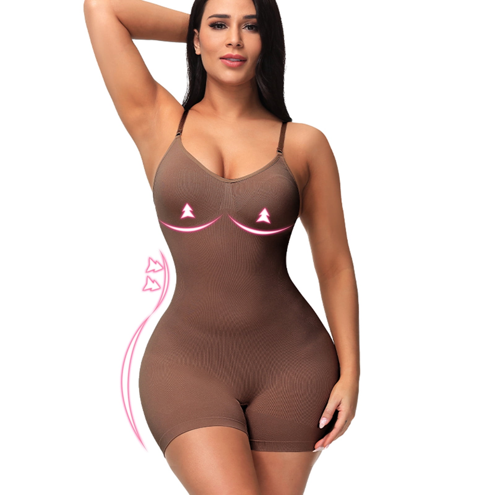1600px x 1600px - 2PC Body Shaper For Women Shaping Waist Tights Slim One-Piece Belly Body  Shapewear Bra - Walmart.com