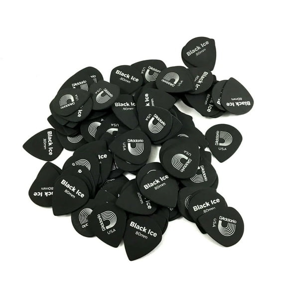 Planet Waves Black Ice Picks, Medium, 25 Pack