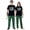 Green, variant on LuLiaMenton Matching Couples Christmas Pajamas Christmas Cow Short Sleeve Long Pants Set