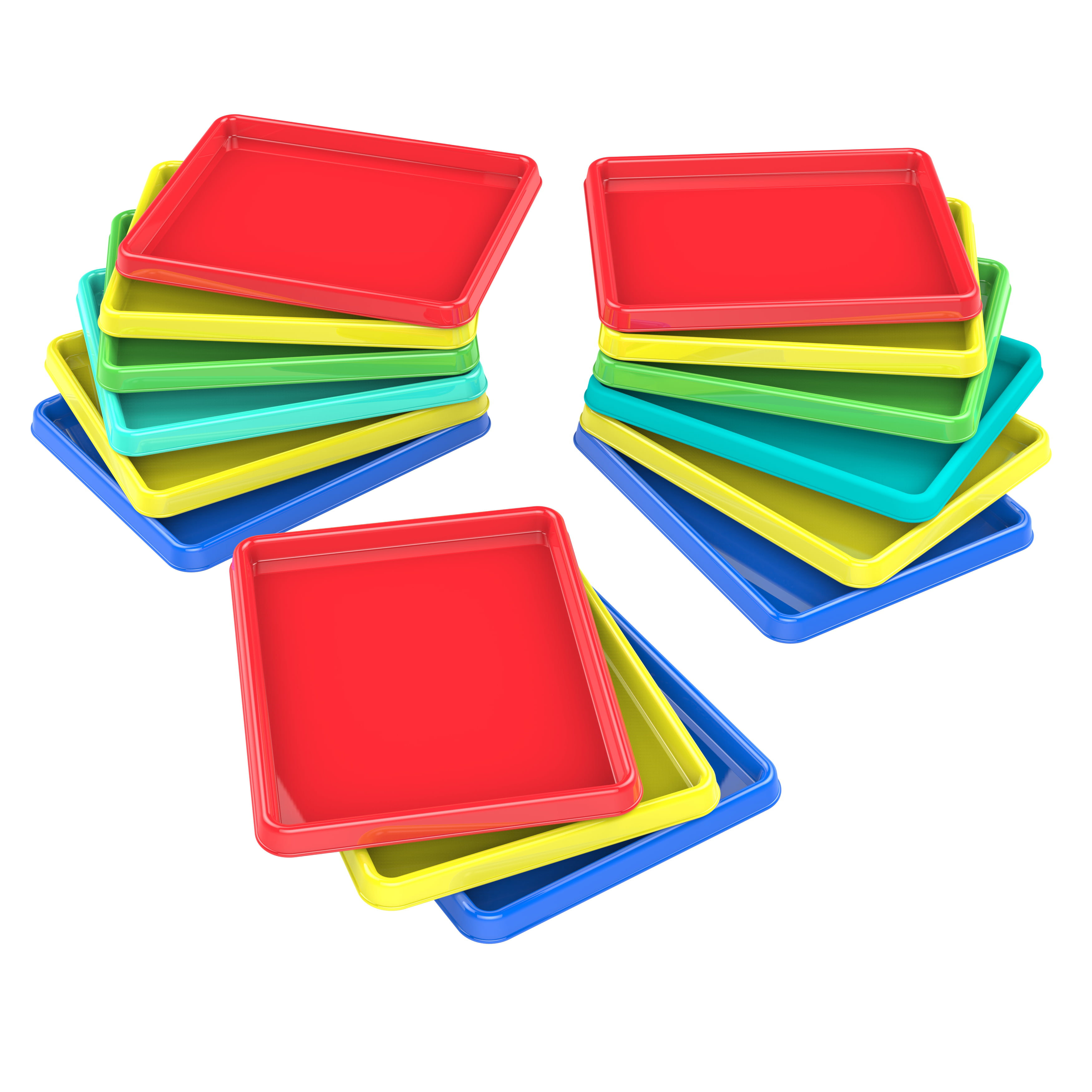 Storex Sorting and Crafts Tray, 12x16 Inches, Assorted Colors, Set