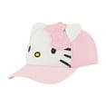 thumbnail image 5 of Hello Kitty Girls Baseball Hat with 3D Ears, Pink & White, One Size Fits Most, 5 of 6