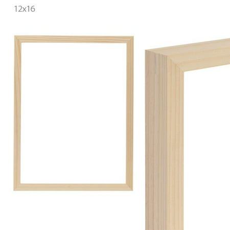 Ambiance Gallery Frames Unfinished Wood Natural Open Back No Glass 1.25