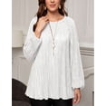 thumbnail image 7 of Cogild Plus Size Sweaters for Women - Long Sleeve Pleated Flowy Top for Casual & Work XL-5XL, 7 of 7