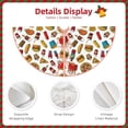 thumbnail image 3 of Rateoe Hot Dog Pizza Pattern Christmas Tree Skirt with Ties , Christmas Tree Decorations, Farmhouse Christmas Decor Xmas Holiday Decorations-36", 3 of 6