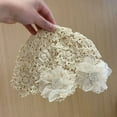 thumbnail image 6 of for Women Summer Flowers Lace Skullies Hat Knitted Hat Beret Cap Hollowed Out KHAKI, 6 of 7