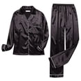 thumbnail image 4 of Conjunto de pijama de seda satinada para mujer, ropa de dormir elegante, informal, a la moda, para estar en casa, novedad, 4 of 4