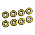 thumbnail image 1 of koolsoo 8Pcs Skateboard Bearings 8mm Precision Size ABEC-11 for Longboard Yellow, 1 of 9