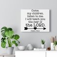 thumbnail image 5 of Scripture Walls Psalm 34:11 Of The Lord Bible Verse Canvas Christian Wall Art Ready to Hang Unframed, 5 of 12