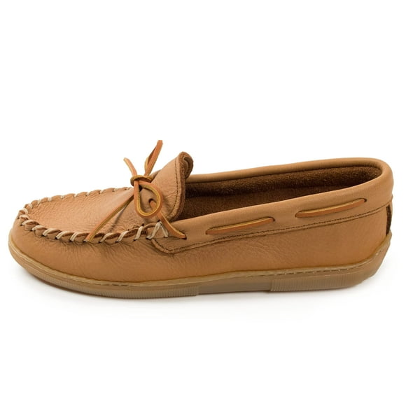 Men's Minnetonka Moccasins Moosehide Moc, Natural, 14 US
