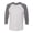 Premium Heather Sleeves/ Heather White Body, variant on Next Level Tri-Blend 3/4-Sleeve Raglan (6051) Vintage Red/Heather White, 3XL