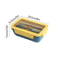 thumbnail image 3 of PlasticsDouble-Layer Thermal Insulation Lunch Box With Tableware, 3 of 8