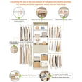 thumbnail image 6 of Homieasy Adjustable Small Closet System, 3.2-6.8FT Expandable Closet Organizer with 2 Wooden Drawers & 5 Heavy-Duty Hanging Rods, White Oak, 6 of 7