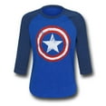 thumbnail image 3 of Captain America Shield Blue Baseball T-Shirt-Men's Large, 3 of 4