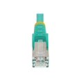 thumbnail image 4 of StarTech.com 2ft LSZH CAT6a Ethernet Cable, Aqua, 10 Gigabit Snagless RJ45 100W PoE Patch Cord, CAT 6A 10GbE 27AWG S/FTP Network Cable w/Strain Relief, Fluke Tested/ETL - Low Smoke Zero Halogen Category 6A (NLAQ-2F-CAT6A-PATCH) - Patch cable - RJ-45 (M) to RJ-45 (M) - 2 ft - S/FTP - CAT 6a - IEEE 802.3bt - halogen-free, molded, snagless, stranded - aqua, 4 of 5