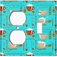 thumbnail image 4 of Metal Light Switch Plate Cover Coffee Mocha Latte Cup COF007, 4 of 13