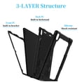 thumbnail image 4 of FIEWESEY For Walmart Onn 12.1 inch Tablet Pro 2024 Model Case/Onn 12.1 inch Tablet Pro(100146663) Soft Silicone Case Kids Friendly with Shoulder Strap Stand for Onn 12.1" Tablet Pro 2024 - Black, 4 of 8
