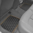 thumbnail image 6 of FH Group Deluxe Universal Fit Non-Slip Faux Leather Car Floor Mats Brown - 4pc, 6 of 9