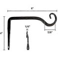 thumbnail image 4 of Newway 2 Pcs Wall Hook Plant Hanging Brackets, Decorative Iron Lantern Hooks Hanger Outdoor Indoor compatible Hanging Plants, Bird Feeders, Wind Chime, 4 of 5