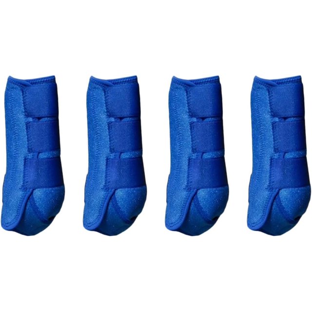 HUGFEGWE 4 Pcs Protecteurs de Jambes de Bottes de Cheval Réglables Confortables en Néoprène Réutilisables Respirants Ensemble d'Équipement, Bleu, G UA824-1002