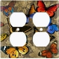 thumbnail image 3 of Metal Light Switch Plate Outlet Cover (Tan Damask Butterfly Party BUT002), 3 of 14
