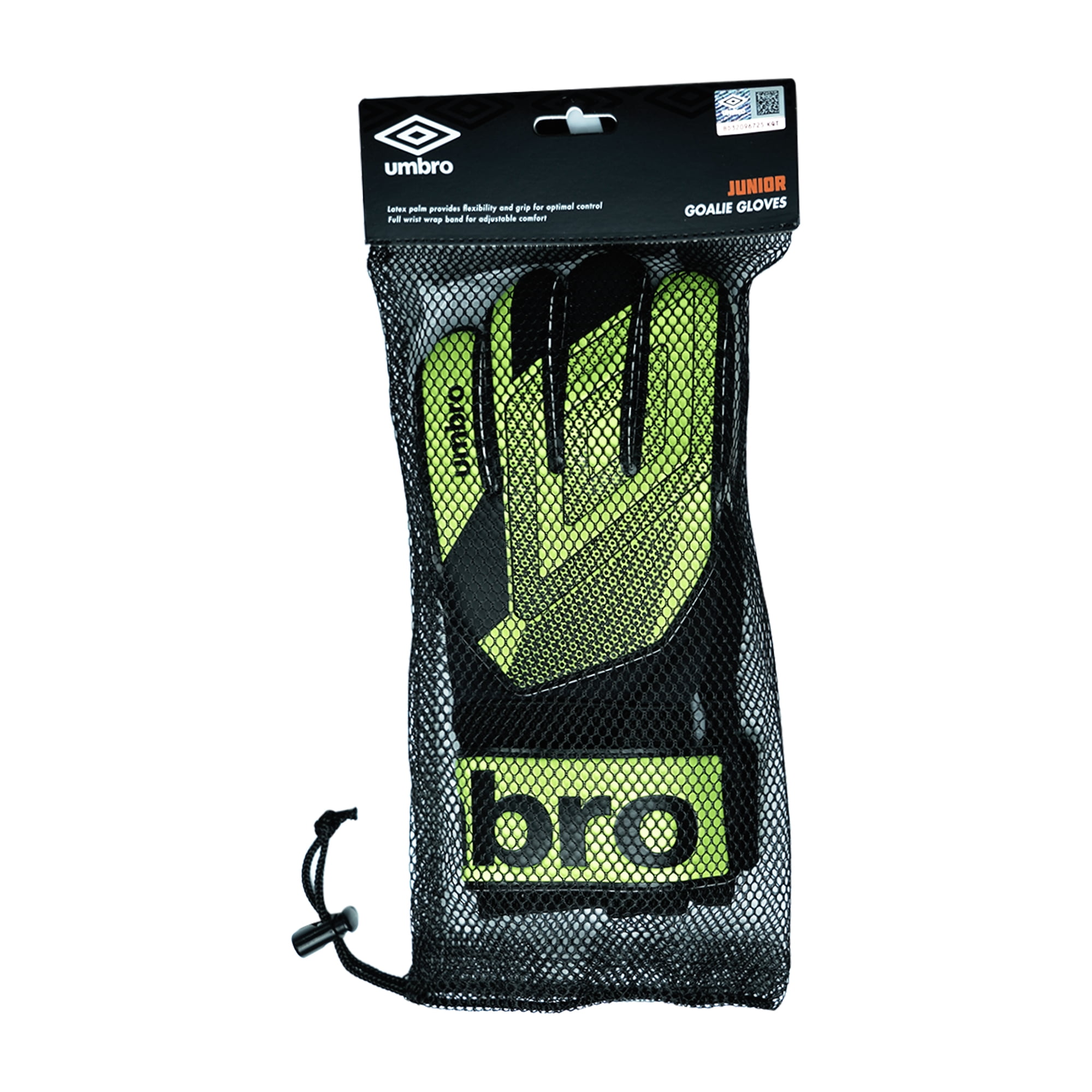 Umbro Junior Soccer Goalie Gloves, Green, 1 Pair, for Soccer Training,  Medium size, for Junior 