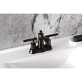 thumbnail image 4 of Kingston Brass FB7615CML Manhattan Double-Handle 4" Centerset Bathroom Faucet with Pop-Up Drain, Oil Rubbed Bronze, 4 of 7
