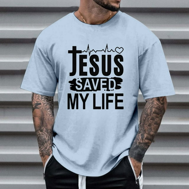 T-shirts pour Hommes Manfinity LEGND Slogan Graphique Décontracté T-Shirt à Manches Courtes pour Usage Quotidien