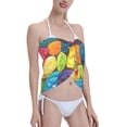 thumbnail image 4 of Bingfone Brightly Colored Cupcakes Women's Sarong Swimsuit Cover Ups Bathing Suit Coverups Chiffon Beach Wrap Skirts, 4 of 7