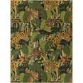 thumbnail image 2 of Unique Loom Outdoor Botanical Collection Area Rug - Canopy (9' x 12' Rectangle Green/Brown), 2 of 9