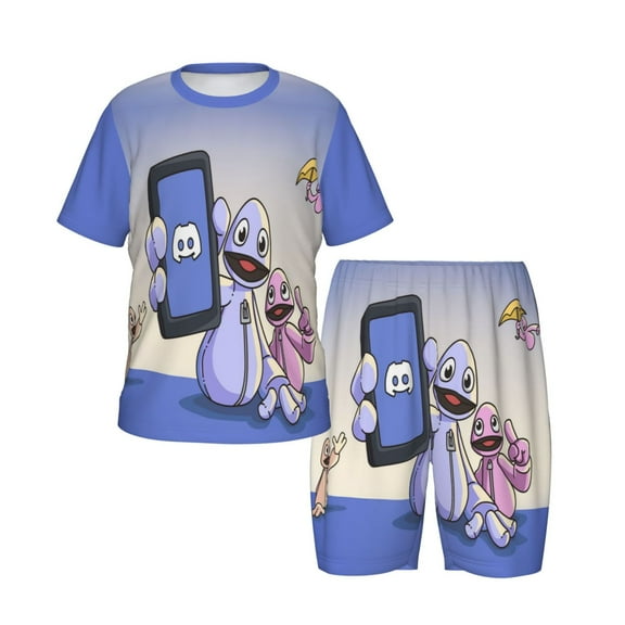 Yeeps Hide and Seek Cute Short Sleeve Pajama Set Sleepwear Soft Pjs Pants Shirt Shorts