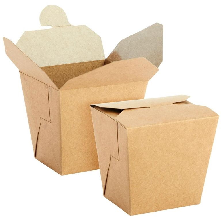 60 Pack Chinese Takeout Containers 16 oz, Kraft Paper To-Go Food Boxes for  Restaurants, Food Service