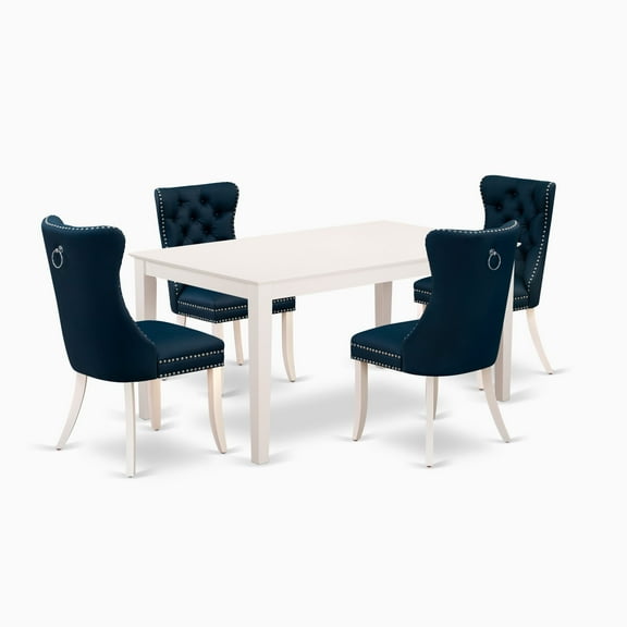 East West Furniture 5 Piece Dining Room Table Set