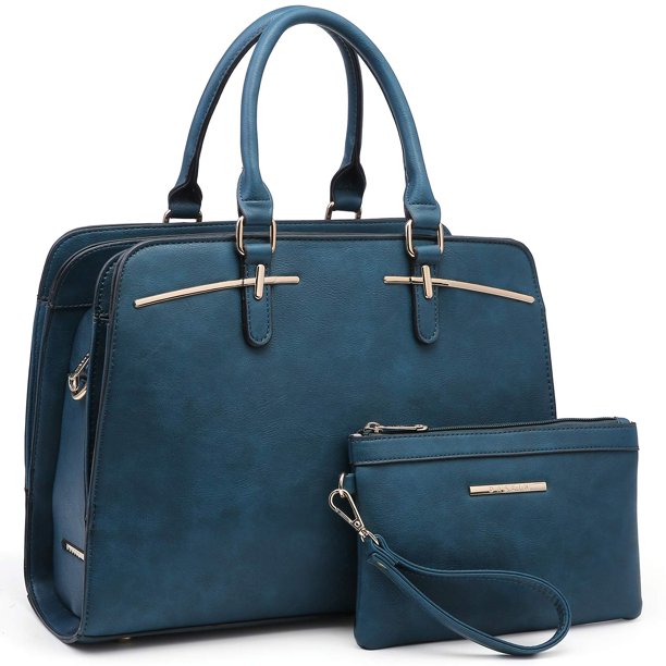 Bolso de mano Dasein Fashion de piel sintética para mujer, juego de 2 piezas con cartera
