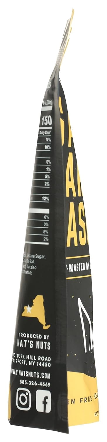 Nat's Nuts Salted Caramel Cashews 4oz (pack of 3) - Lightly Salted Sweet Tasty Snack, Rich in Nutrients, Protein, Great Gift for Family, Holiday, Resealable Pouches