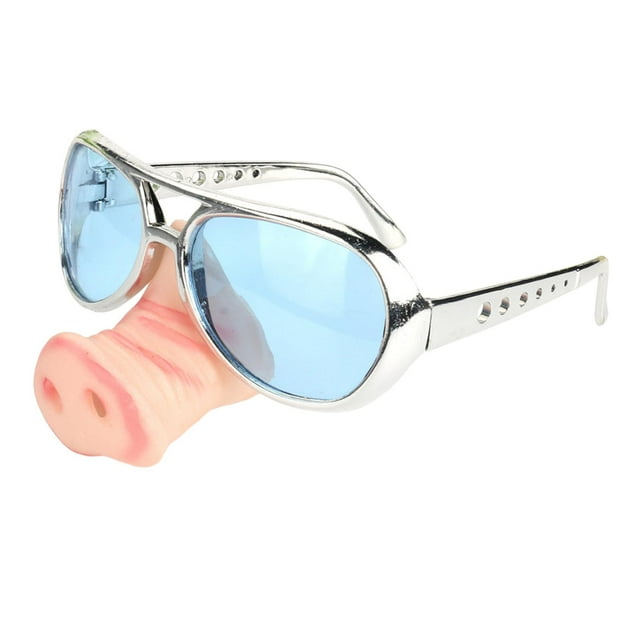 Gafas de nariz grande de cerdo jinwen Gafas de sol de fiesta para niños azul 15 cm x 7 cm