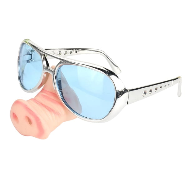 Gafas de nariz grande de cerdo jinwen Gafas de sol de fiesta para niños azul 15 cm x 7 cm